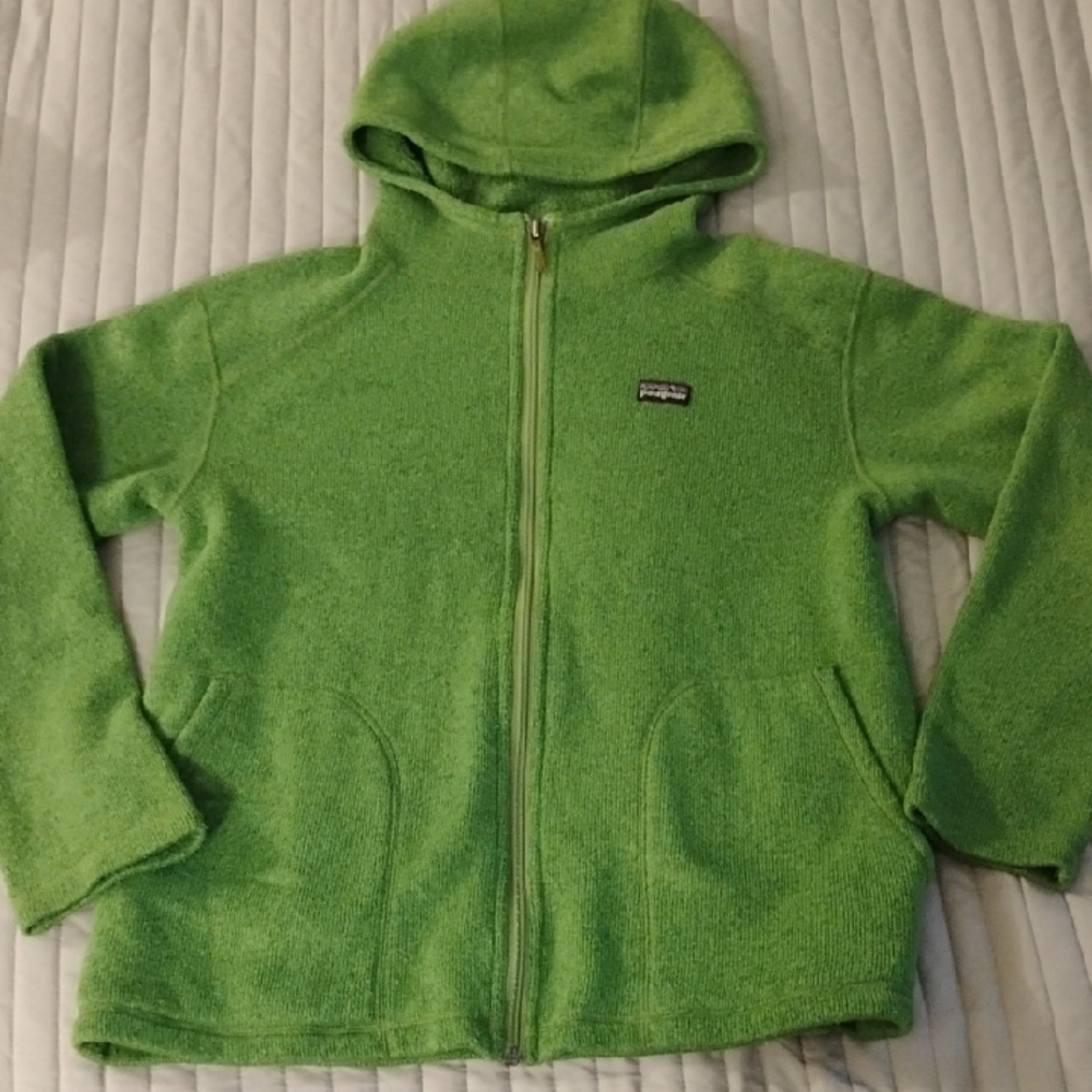 Patagonia Boys Hooded Full zip Better Sweater Size XL (14)